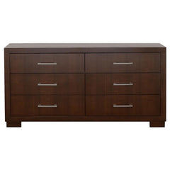 Jessica 5-piece Queen LED Bedroom Set Cappuccino - 200711Q-S5P