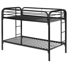 Morgan Metal Twin Over Twin Bunk Bed Black - 2256K