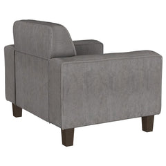 Deerhurst Upholstered Track Arm Tufted Accent Chair Charcoal - 509643