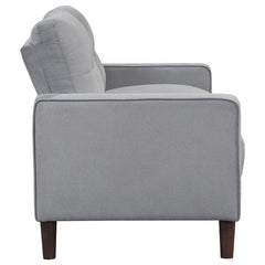 Bowen 2-piece Upholstered Track Arm Tufted Sofa Set Grey - 506781-S2