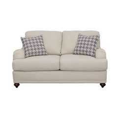 Glenn Upholstered English Arm Loveseat Light Grey and Blue - 511092