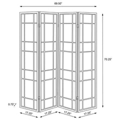 Catabella 4-Panel Room Divider Folding Shoji Screen Floral - 4407