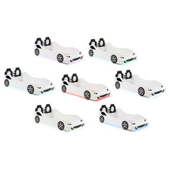 Cruiser Wood Twin LED Car Bed White - 400477