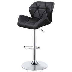 Berrington Adjustable Bar Stools Chrome and Black (Set of 2) - 100425
