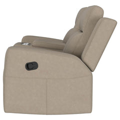 Brentwood Upholstered Motion Reclining Loveseat Taupe - 610282