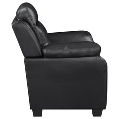 Finley 3-piece Upholstered Padded Arm Tufted Sofa Set Black - 506551-S3