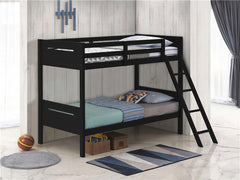 Littleton Wood Twin Over Twin Bunk Bed Black - 405051BLK
