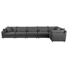 Sasha 6-Piece Upholstered Modular Sectional Barely Black - 551681-SET