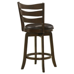 Murphy Ladder Back Counter Height Swivel Bar Stool Dark Cherry and Brown - 181368