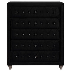 Deanna Deanna 5-drawer Rectangular Chest Black - 206105