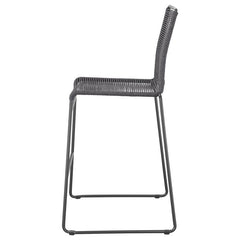 Jerome Upholstered Bar Stools with Footrest (Set of 2) Charcoal and Gunmetal - 192064