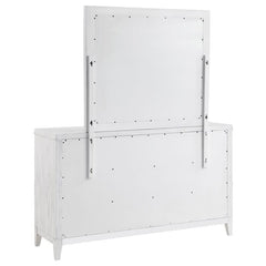 Marielle 6-drawer Dresser with Mirror Distressed White - 224843M