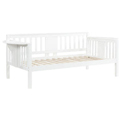 Bethany Wood Twin Daybed with Drop-down Tables White - 300837