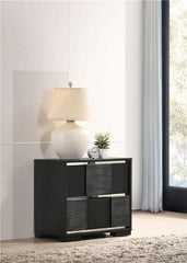Blacktoft 2-drawer Nightstand Black - 207102