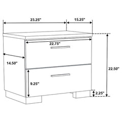 Felicity 4-piece Queen Bedroom Set White High Gloss - 203501Q-S4L