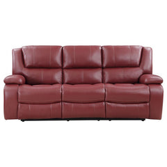 Camila 3-piece Upholstered Reclining Sofa Set Red - 610241-S3
