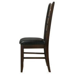 Dalila Ladder Back Side Chairs Cappuccino and Black (Set of 2) - 102722