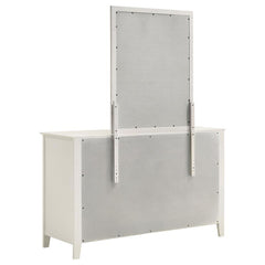 Selena 6-drawer Dresser with Mirror Cream White - 400233M