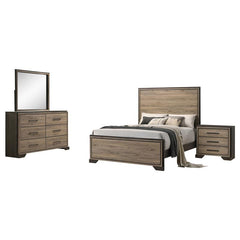 Baker 4-piece Eastern King Bedroom Set Light Taupe - 224461KE-S4