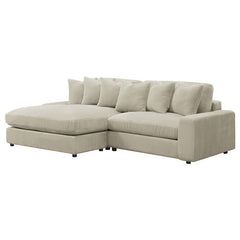 Blaine Upholstered Reversible Chaise Sectional Sofa Sand - 509899