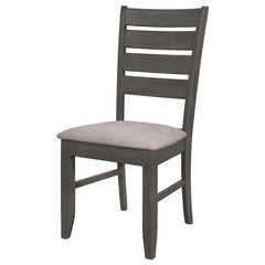 Dalila Ladder Back Side Chair (Set of 2) Grey and Dark Grey - 102722GRY