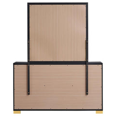 Marceline 6-drawer Dresser with Mirror Black - 222833M