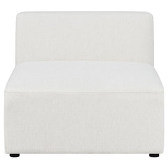 Freddie Upholstered Tight Back Armless Chair Pearl - 551641
