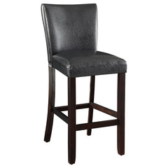 Alberton Upholstered Bar Stools Black and Cappuccino (Set of 2) - 100056