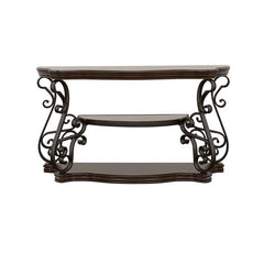 Laney Scrollwork Entryway Sofa Console Table Deep Merlot - 702449