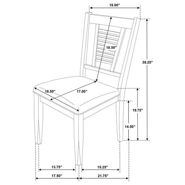 Appleton 7-piece Rectangular Dining Set Brown Brushed and White - 110411-S7