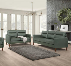Jonah 2-piece Upholstered Track Arm Sofa Set Green - 509654-S2
