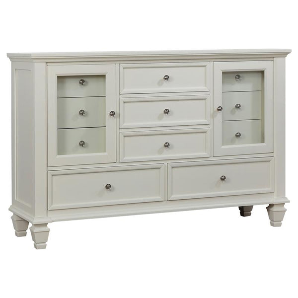Sandy Beach 11-drawer Rectangular Dresser Cream White - 201303