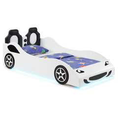Cruiser Wood Twin LED Car Bed White - 400477