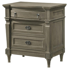 Alderwood 3-drawer Nightstand French Grey - 223122