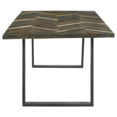 Misty 6-piece Rectangular Dining Set Grey Sheesham and Camel - 110681-S6C