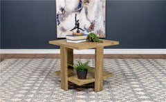 Dawn Square Engineered Wood End Table Mango Brown - 707717
