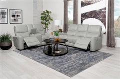 Greenfield 2-piece Power Reclining Sofa Set Ivory - 610261P-S2