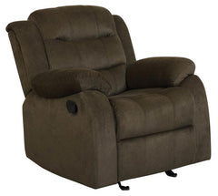 Rodman 3-piece Upholstered Reclining Sofa Set Olive Brown - 601881-S3