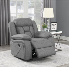 Higgins Upholstered Glider Recliner Chair Grey - 602263