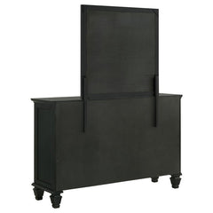 Sandy Beach 11-drawer Dresser with Mirror Black - 201323M