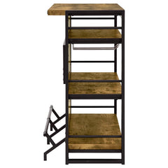 Renaldi Bar Unit with Stemware Rack Antique Nutmeg - 130071