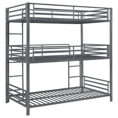 Maynard Metal Twin Triple Bunk Bed Gunmetal - 422670