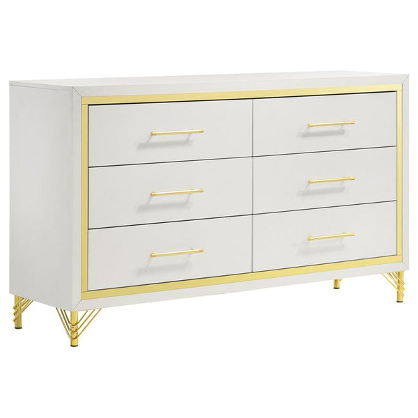 Lucia 6-drawer Dresser White - 224733