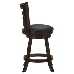 Calecita Swivel Counter Height Stools with Upholstered Seat Cappuccino (Set of 2) - 101929
