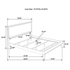Janelle Wood Eastern King Panel Bed White - 223651KE