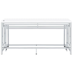 Jackson 5-piece Multipurpose Counter Height Table Set White and Chrome - 182715