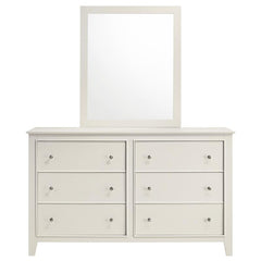 Selena 6-drawer Dresser with Mirror Cream White - 400233M