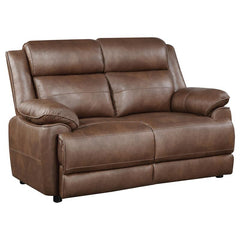 Ellington 3-piece Upholstered Padded Arm Sofa Set Dark Brown - 508281-S3