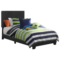 Dorian Upholstered Twin Panel Bed Black - 300761T