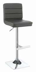 Bianca Upholstered Adjustable Bar Stools Grey and Chrome (Set of 2) - 120696